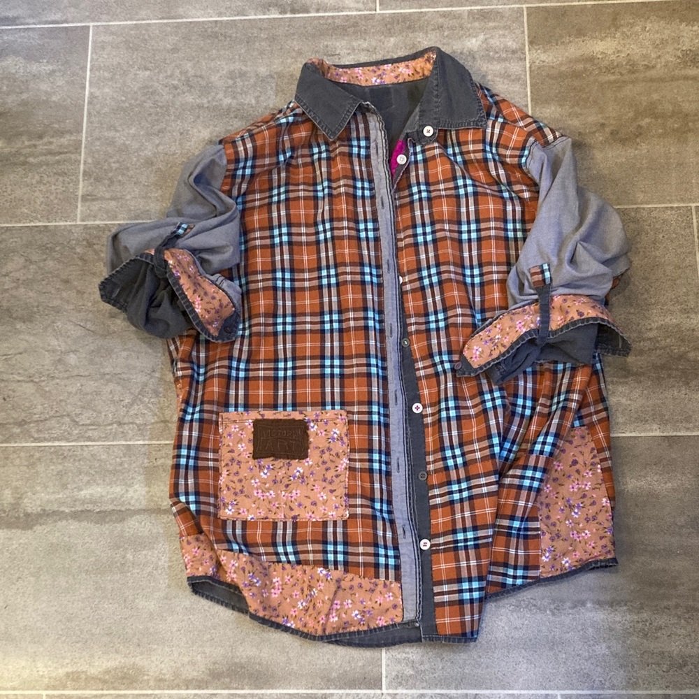 Shabby chic style reversible Patchwork jacket - Picture 8 of 14